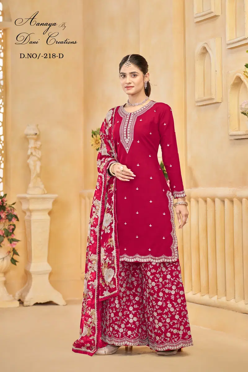 Aanaya Vol 218 Roman Silk Designer Salwar Kameez Collection